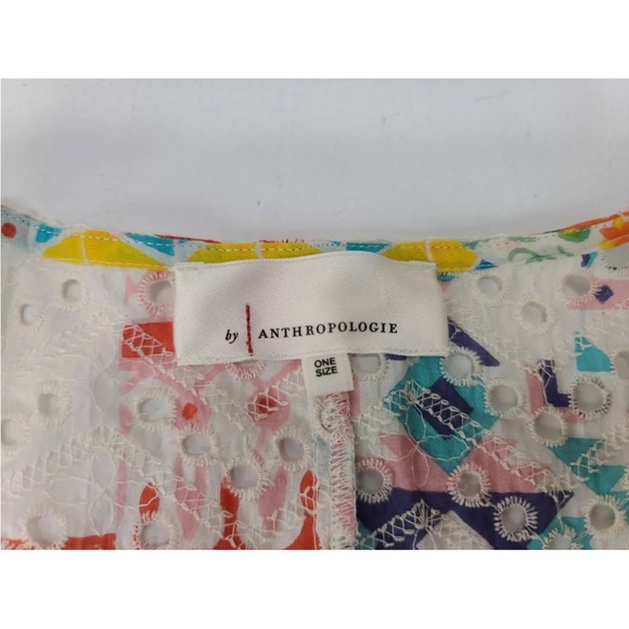 Anthropologie Rayne Patchwork Eyelet Kimono Multicolor One Size Womens - Picture 3 of 7